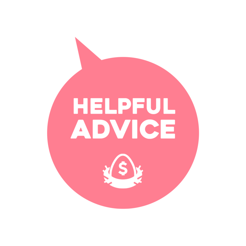 Helpful advice bubble