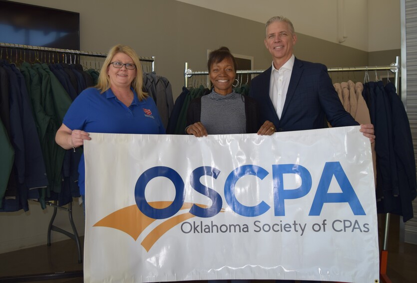 OSCPA at Salvation Army coat drop off