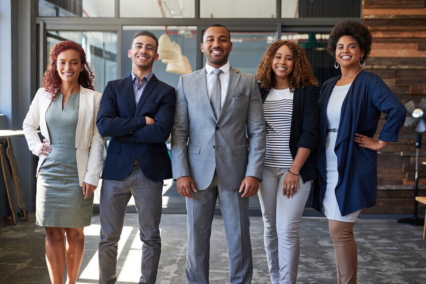 A group of young, Black professionals